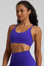 Angela Strappy Sports Bra- Sapphire Blue