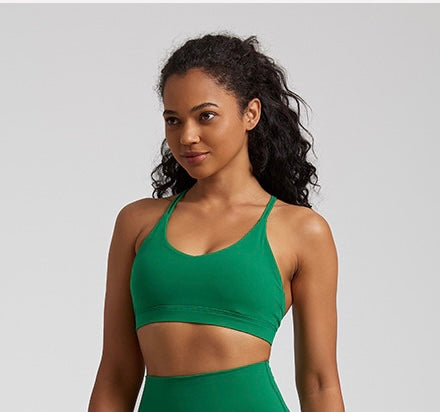 Angela Strappy Sports Bra- Green