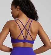 Angela Strappy Sports Bra- Sapphire Blue